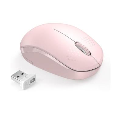 Imagem de MPOWER Mouse Sem Fio Wgsb 012 Mouse Wireless 2.4G Rosa Sensor Óptico de 1600 Dpi Clique Silencioso Plug and Play Receptor Nano Usb Design Compacto