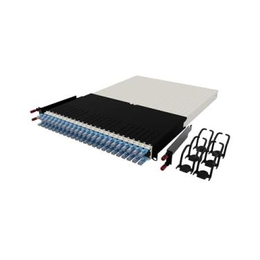 Imagem de Patchbox ONE 30 RU Cat.6a - Patch Panel de 24 portas com sistema de gerenciamento de cabos retráteis para racks de 48.3 cm, inclui cabos planos de 10 GB e cassetes, fácil rede e configurações de