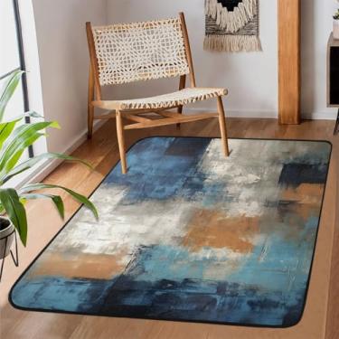 Imagem de Tapete de área para sala de estar, lavável à máquina, pintura de placa de madeira, vintage, antiderrapante, tapete macio, para sala de estar, quarto, sala de jantar, berçário, cozinha, decoração de