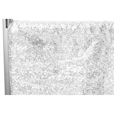 Imagem de Cortina de lantejoulas Glitz - 3 m x 132 cm | Painel de fundo | Branco | 1 peça