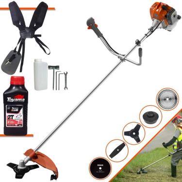 Imagem de Roçadeira Tekna RL520ACN-TK 52cc 2HP Com Carretel de Nylon + Lâmina Facão + Lâmina 3 Pontas + Lâmina 40 Dentes + Lâmina 80 Dentes + ÓLEO TOYAMA 2T