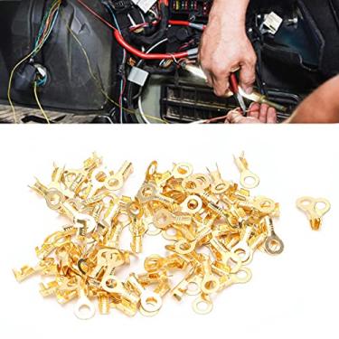 Imagem de Terminal de anel de latão prensado a frio - estrutura resistente, durabilidade de alta temperatura - para conexão de cabos em baixa frequência