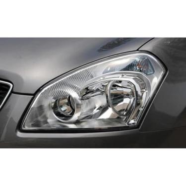 Imagem de VDLJA Capa de farol de carro para Qashqai 2008-2015, lente transparente da tampa do farol, tampas da carcaça do abajur, tampa da lâmpada, lente difusa de vidro, A/esquerda