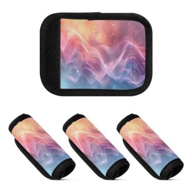 Imagem de Qilmy Pacote com 4 identificadores de bagagem com etiqueta confortável para carrinho de bebê, mala de viagem, acessórios de viagem 2106