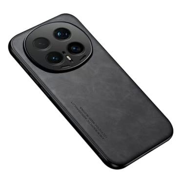 Imagem de LYJSMGZ Capa magnética para Huawei Honor Magic 8 Pro/Magic 8, cobertura total da lente à prova de choque, fina, fosca, antiimpressões digitais, capa amigável à pele, preta, Majic 8