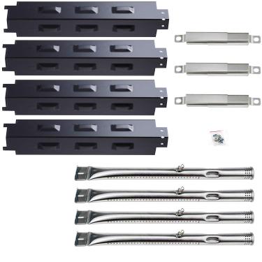 Imagem de Htanch PN8531 (pacote com 4) SA4841 (pacote com 4) placas de calor e queimadores de 35 cm, substituição de tubo crossover para Charbroil 461334813 463234413 463436213 463436215 466334613 46634613 66342014 466436213 466436513 467300115