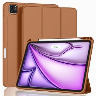 Imagem de ZryXal Capa para iPad Air 13 polegadas M2 2024 com suporte para caneta, capa inteligente para iPad [suporta Pencil Pro e lápis (USB-C)], suporta Touch ID e função de despertar/hibernar automático