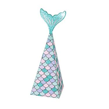 Imagem de GOTOTOP 10 Caixas de Lembrancinhas de Festa de Sereia, de, Design Fofo, Perfeito para Festa de Aniversário de Crianças, Cada Caixa Mede 6x6x18cm (Cores sortidas)