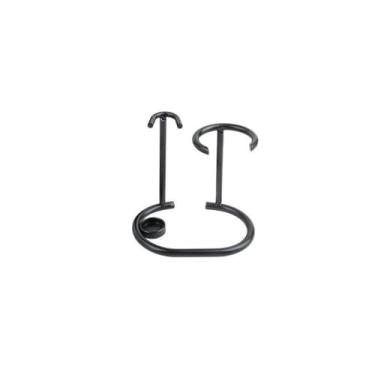 Imagem de Suporte de ferramentas de barbear com design de suporte duplo para barbeador de barba e pincel de exibição preto variante