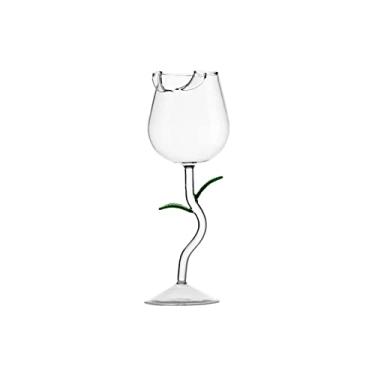 Imagem de YOUTHINK Copo de Vidro de Vinho Rosado, 150ml de Vidro de Borosilicato Alto, de Coquetel, Ambiente Romântico, Decoração de Mesa para Festa de Natal, Bar, Casamento (#3)
