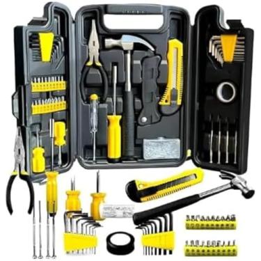 Imagem de Jogo de Ferramentas com Maleta 200 Peças, Aço Carbônico, Preto, 32x22x5cm, Inclui Chaves Allen, Bits, Alicates, Martelo, Estilete