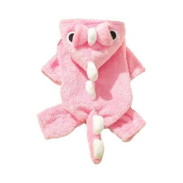 Imagem de Roupas De Flanela Para Animais De Estimação Em Forma De Dinossauro Peq