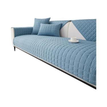 Imagem de Capa De Sofá Antiderrapante Lisa E Acolchoada Protetor De Móveis Para 