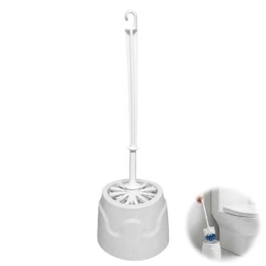 Imagem de Suporte Porta Escova Sanitária de Chão Banheiro Branco - Rotaplast