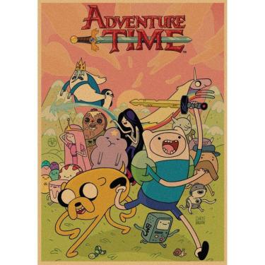 Imagem de Pôster Wall Art Adventure Time com Finn e Jake Anime