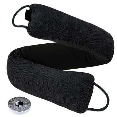 Imagem de Bloqueador de Correntes Ar para Porta Recheado com Algodão Pesado Ruído Sob a Fita Proteção Impermeável Vento Alta Resistência Isolação Economia Energ