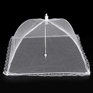 Imagem de GLOGLOW Capa contra Poeira Rede de Malha Densa Super Fina para Placas contra Mosquitos, Com Design Dobrável, para Acampamento, Piquenique, Festa, Churrasco, Cozinha Doméstica, Capa Dobrável para