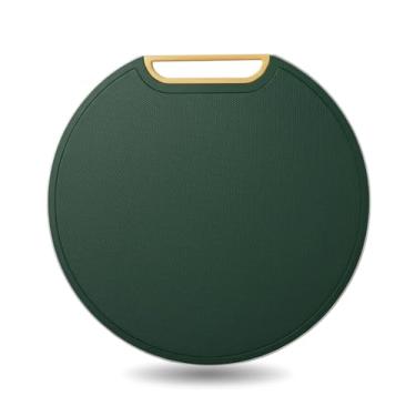 Imagem de Tábua de Corte Antibacteriana em Plástico com Base Antiderrapante Cozinha Gourmet, Oval em Polipropileno 25x29cm, Superfície Higiênica e Fácil de Limpar (Verde Escuro)