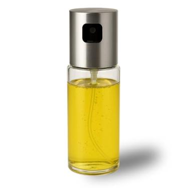Imagem de Borrifador Spray para Azeite e Vinagre, Vidro com Tampa em Aço Inoxidável, 100ml, para Cozinha e Saladas
