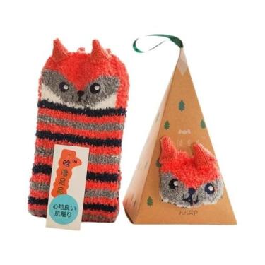 Imagem de Meias De Natal Térmicas Femininas De Veludo Macio E Quente, Meias Gros