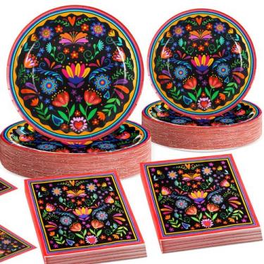 Imagem de Conjunto de talheres de festa Potchen Mexican Theme 180 unidades para 