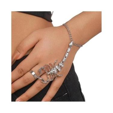 Imagem de Pulseira De Escorpião Dourada Feminina Punk Com Zircônia Incrustada, C
