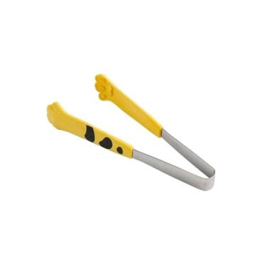 Imagem de Grampos de comida japoneses fofos de aço inoxidável para cozinha doméstica para assar churrasco - trompete amarelo