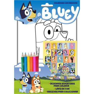 Imagem de Livro - Bluey Colorindo com Adesivos