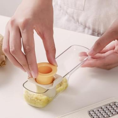 Imagem de Ralador de gengibre e alho 3 em 1 – Ferramenta de cozinha manual para fatiar, triturar e amassar gengibre, alho e legumes