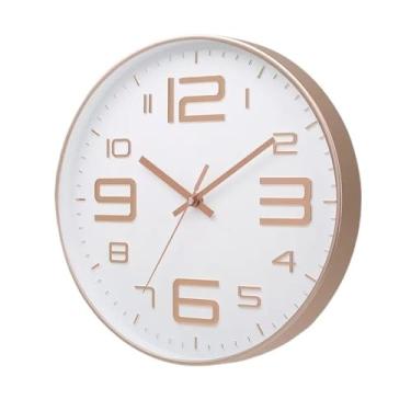 Imagem de x3anggyt5 Relógio de parede de design moderno para sala de estar, simples e fácil de ler, silencioso, sem tique-taque, montado na parede, para quarto, sala de estar, enviar decoração de casa para