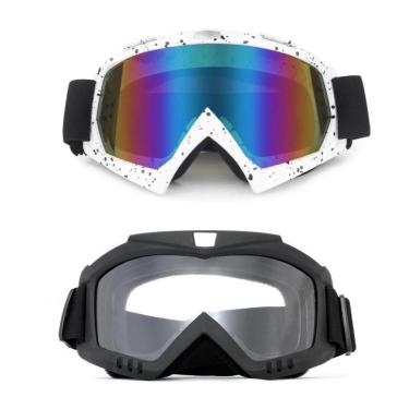 Imagem de 2 Óculos Snowboard Kitesurf Motocross Jet Ski Proteção Uv400-Unissex