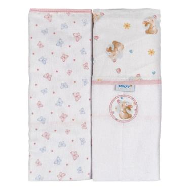 Imagem de Manta Flanelada para Bebê 2 Unidades 79cm x 80cm Baby Joy