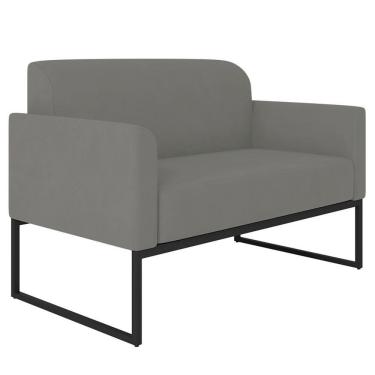 Imagem de Poltrona Namoradeira 2 Lugares Industrial Preta S08 Grafite