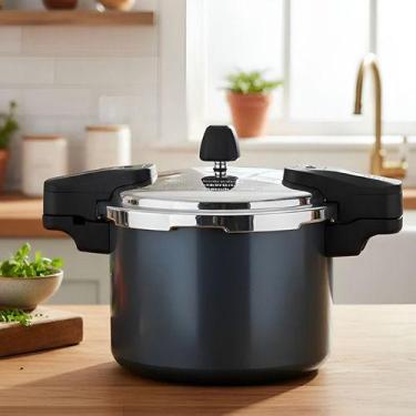 Imagem de Panela de Pressão Tramontina Torino 4,5L Verde Petróleo Indução com Re