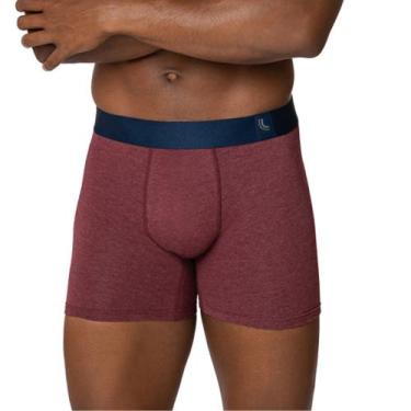 Imagem de Cueca Lupo Boxer Algodão com Elastano 784-073, Marsala mescla, P