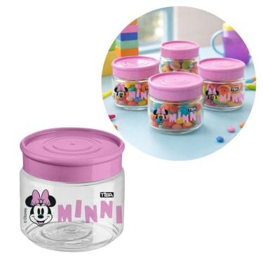 Imagem de Mini Pote Multiuso Minnie Mouse 160ml Rosa BPA Free Licenciado Disney