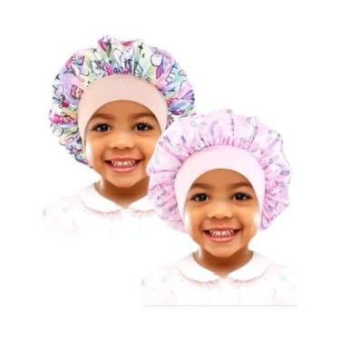Imagem de Touca De Cetim Ajustável Para Bebês E Crianças, Boné Sedoso Para Cabel