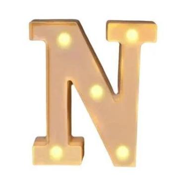 Imagem de Luz Noturna LED De Letras E Números De 16cm Para Decoração De Casa, Ca