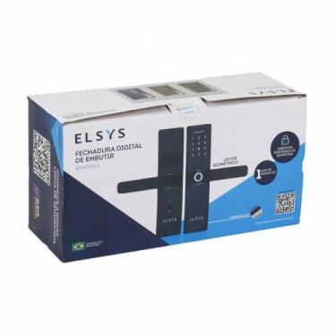 Imagem de Fechadura Digital De Embutir Com Biometria e Senha Esf-de2000b Elsys, 