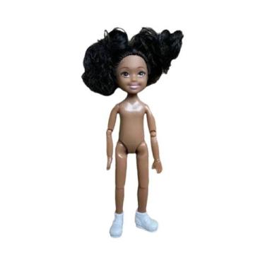 Imagem de Boneca Reborn De Pele Escura 14cm Com Articulações Móveis Para Meninos