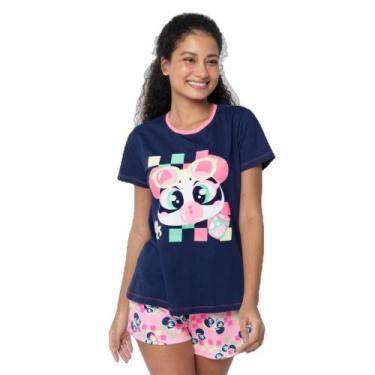 Imagem de Pijama Manga Curta Algodão Feminino Panda Miami - Puket, G