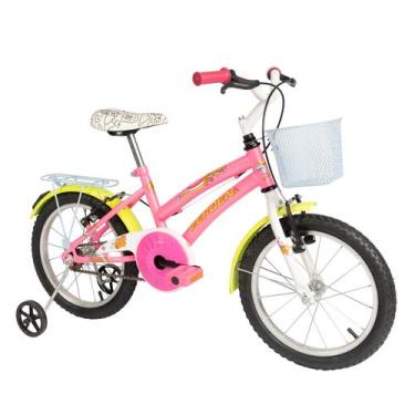 Imagem de Bicicleta Infantil Com Rodinhas Aro 16 Lolla Rosa Verden Bikes