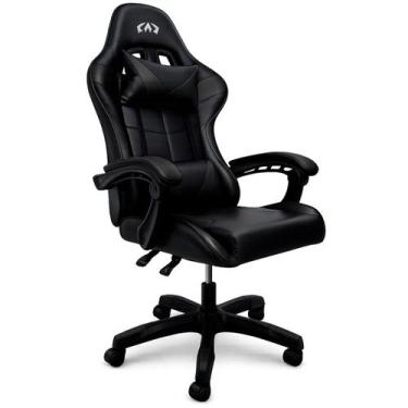 Imagem de Cadeira Gamer Ergonômica Reclinável com Almofadas Lombar e Cervical  m