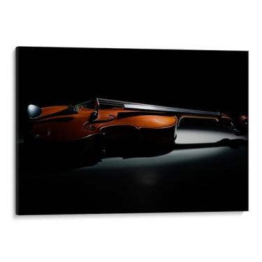 Imagem de Quadro decorativo Violino Solitário na Sombra Silenciosa - Art Canvas,