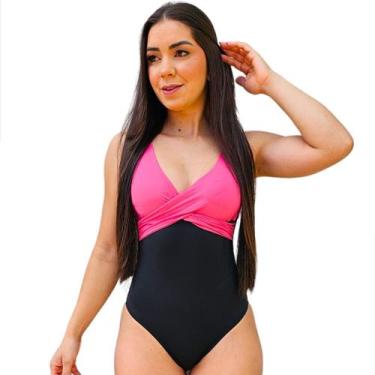 Imagem de Maiô Feminino Bicolor Bojo Alta Sustentação Boddy Uv Chapa Barriga Hid