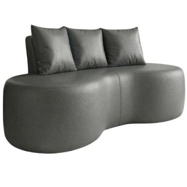 Imagem de Sofa 2 Lugares Organico 160 cm Ibiza material sintético Vazzano - Dmon