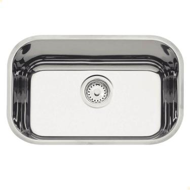 Imagem de Cuba Tramontina Lavínia 47 BL Prime em Aço Inox Alto Brilho 47x30 cm com Válvula 94022207