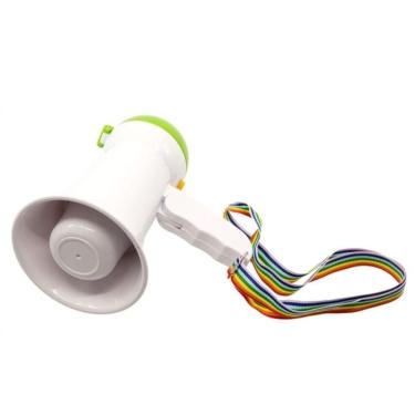 Imagem de Megafone Amplificador Portatil Mini Gravador De Mao Ajuste Sirene Musical Dobravel A Pilha Profissional