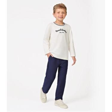 Imagem de Conjunto Camiseta com Calça Masculino Trick Nick Bege, 12, Bege