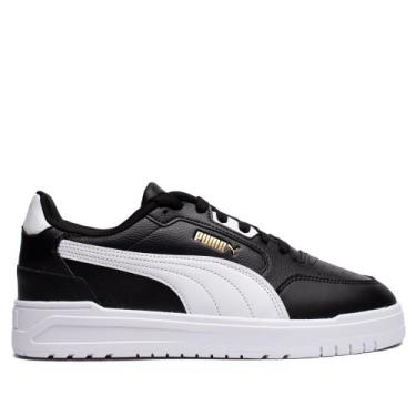 Imagem de Tênis Masculino Puma Shuffle Downtown Casual Preto/Branco, Preto, Bran